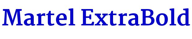 Martel ExtraBold шрифт